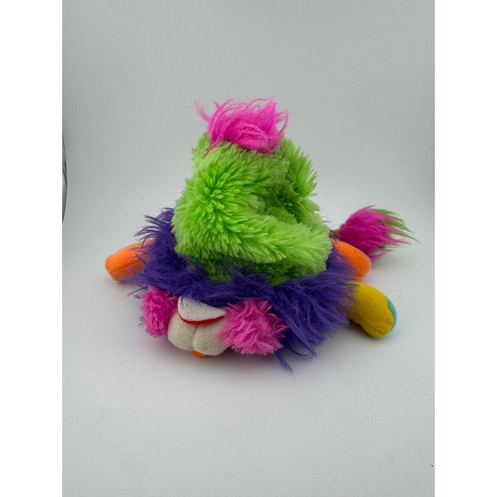 Vintage‎ 1980's Popples Puffball Plush Green Purple Pink Neon Stuffed Toy Mattel